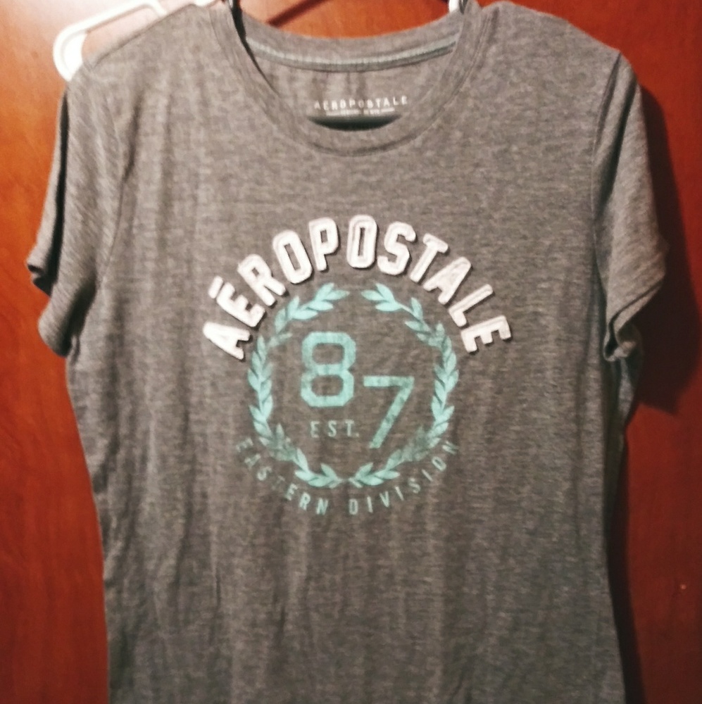 Aeropostal signature 1987 gray T-Shirt
